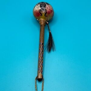 Handmade Native American Navajo Rawhide Rattle